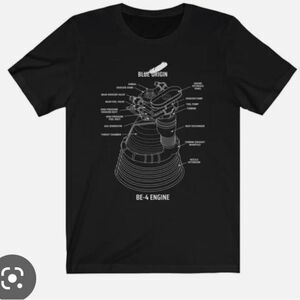 Blue origin engine Tee black large Nwt